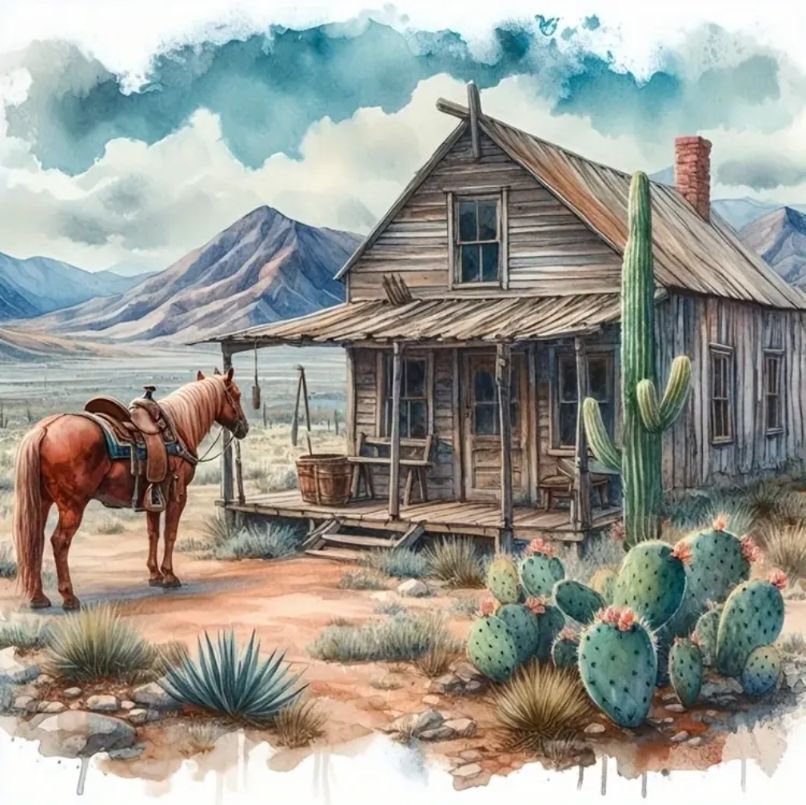 Desert Cabin Diamond Dot