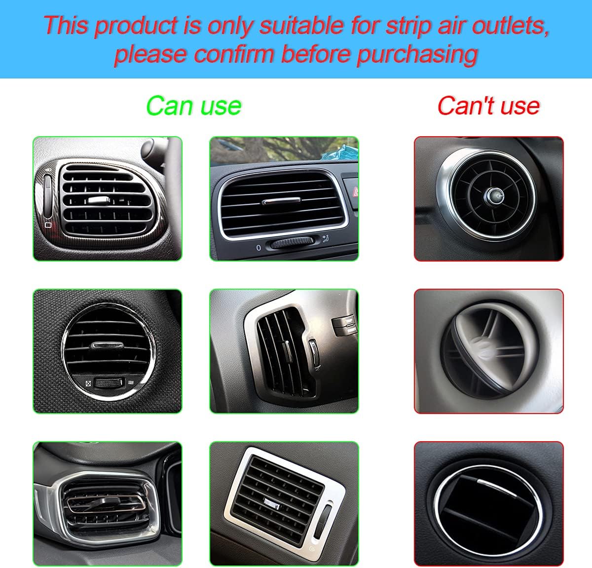 20pc Decoration Strip for Car Vent Outlet