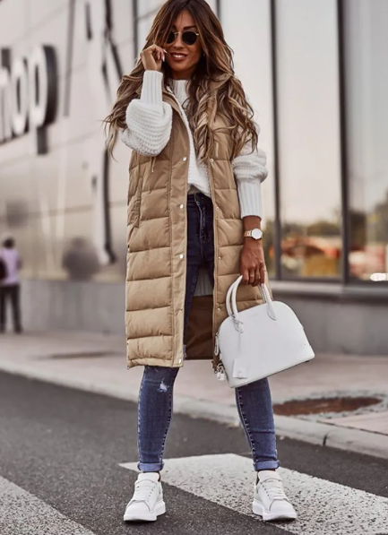 Autumn Hooded Puffer Vest