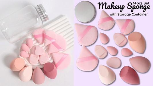 14pc Set Makeup Sponge with Storage Container