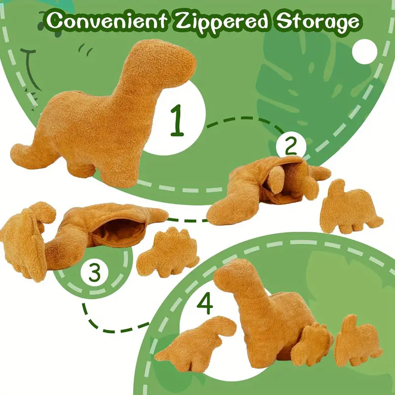 Dinosaur Nuggets Plush Pillow Set