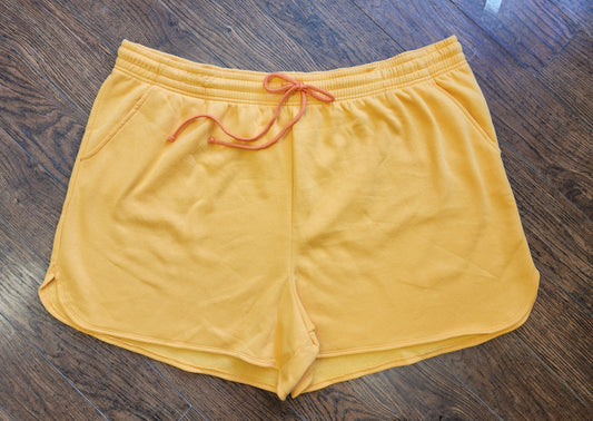 Plus Size Yellow Shorts