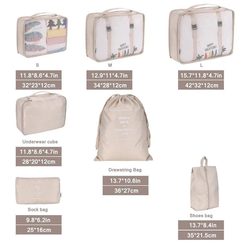 7pc Travel Organizer Sets