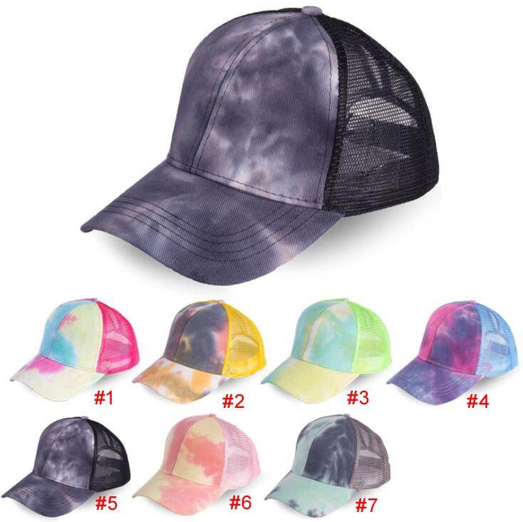 Tie Dye Ponytail Hats