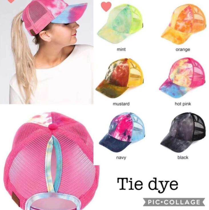 Tie Dye Ponytail Hats