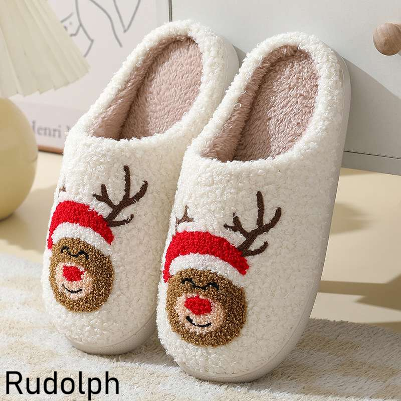 Holiday Fluffy Slippers