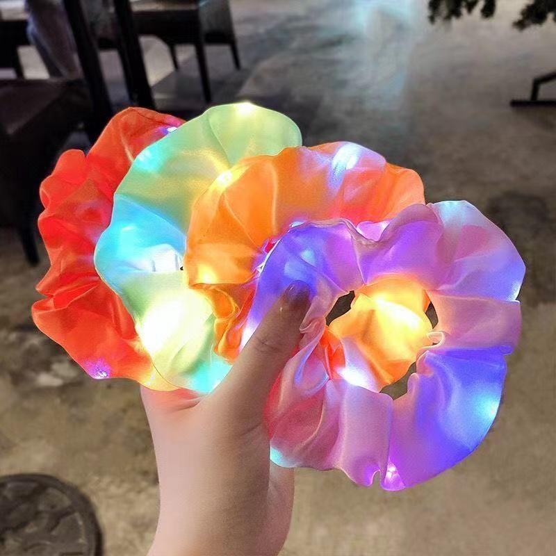 4pc Satin LED Scrunchies