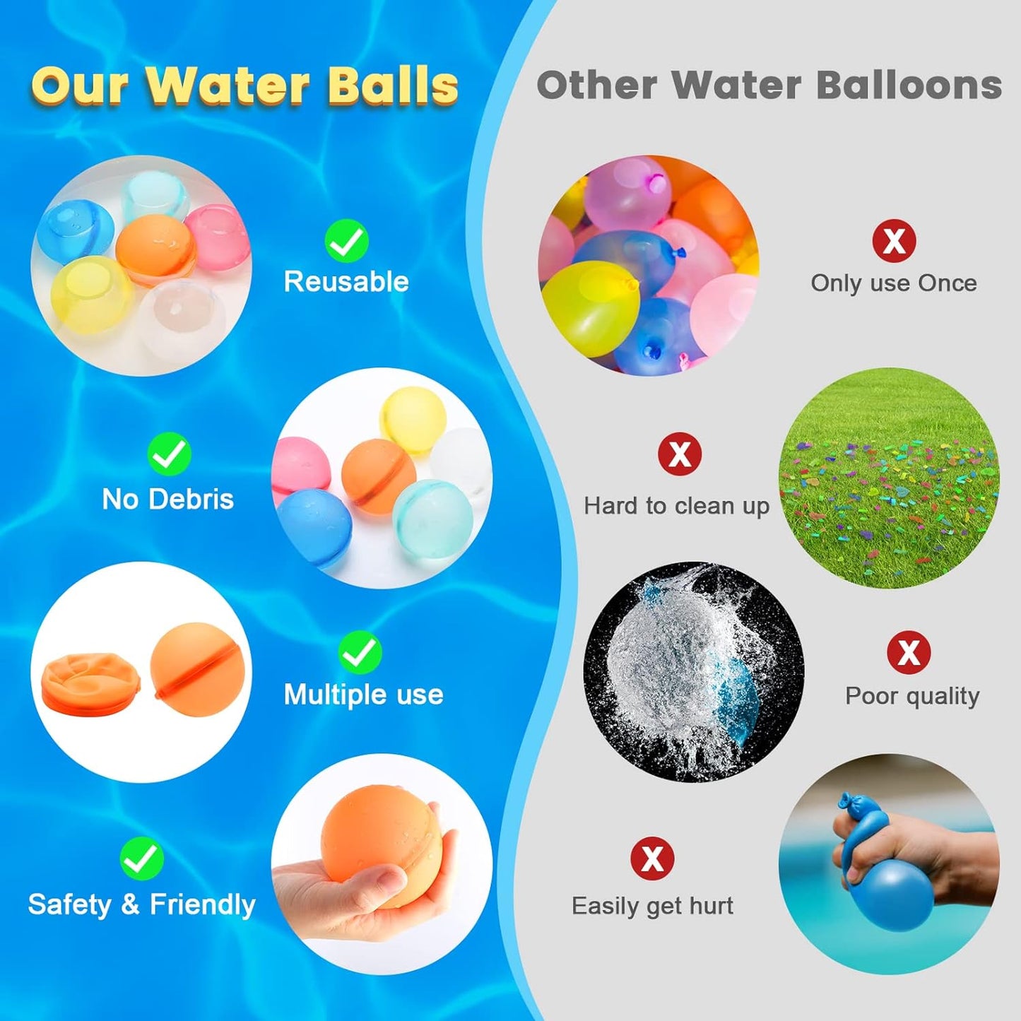 6pk Reusable Water Balloons