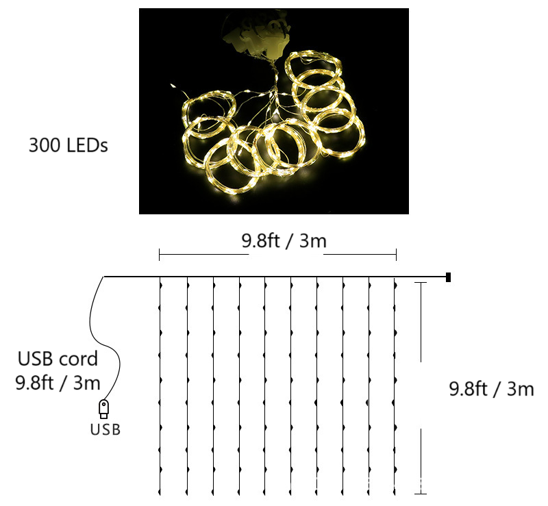 LED USB Curtain Lights