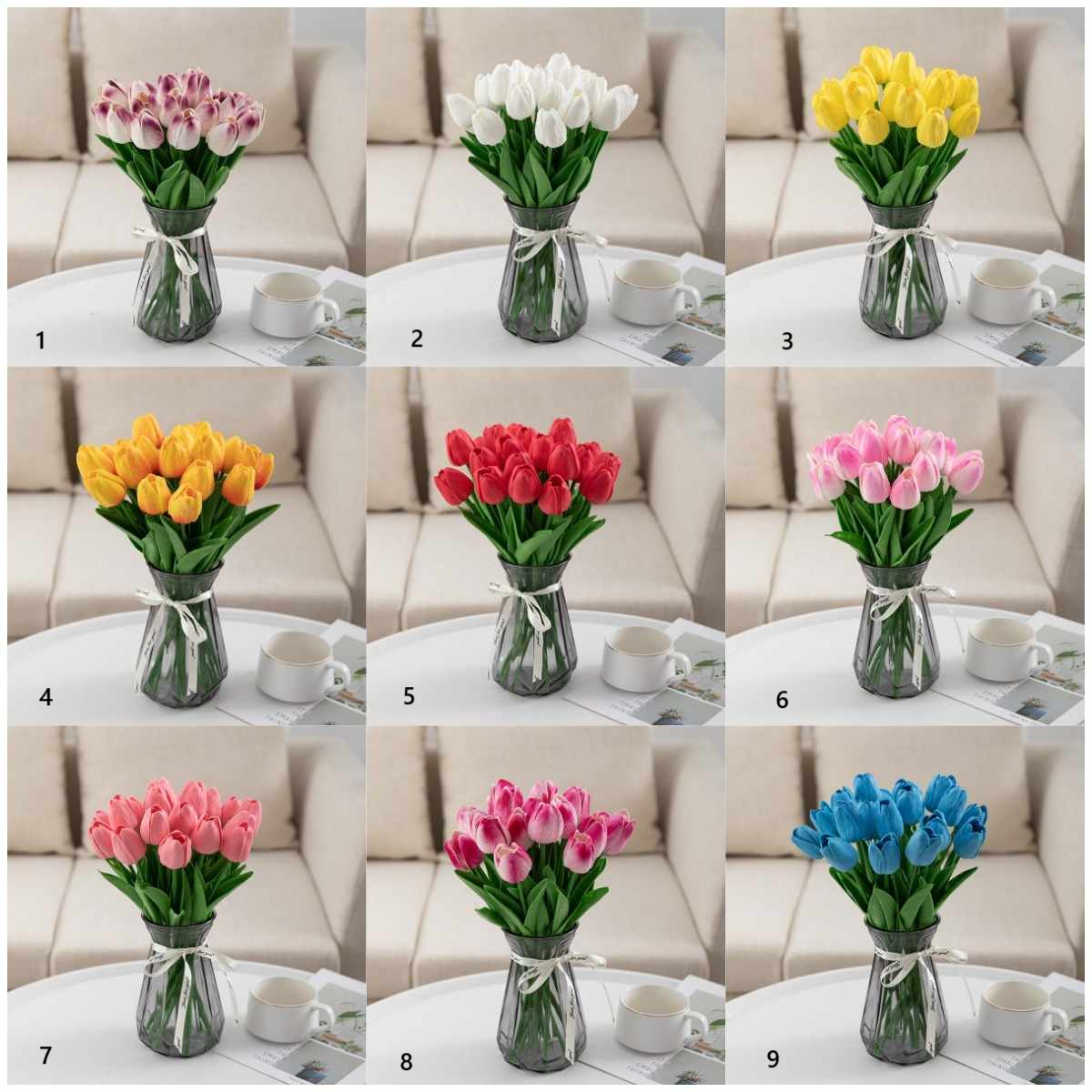 10pc Artificial Tulips