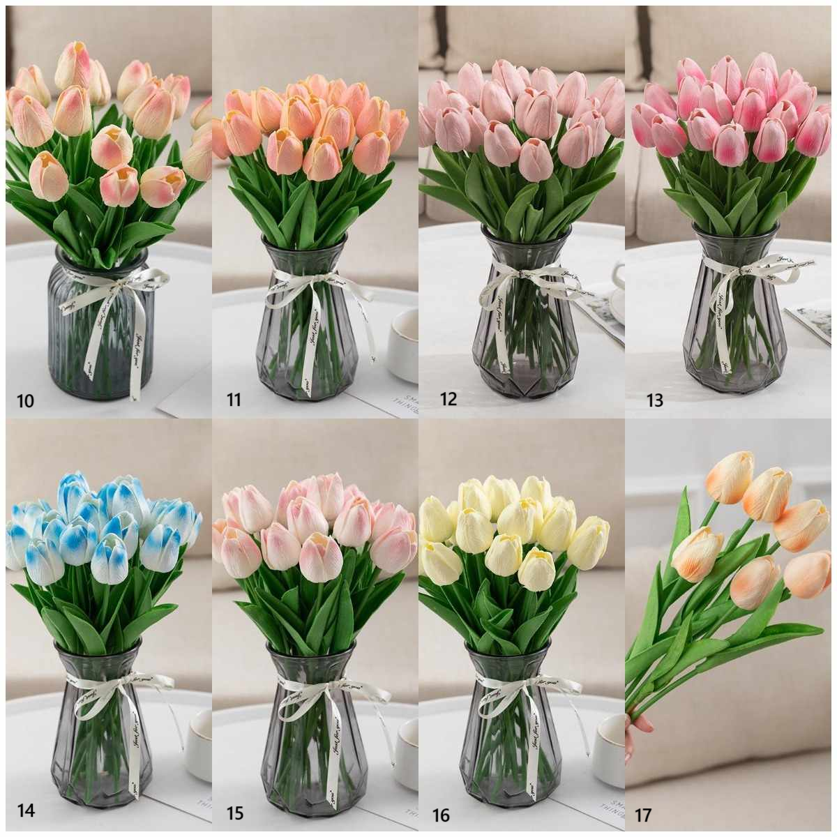 10pc Artificial Tulips