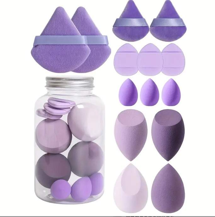 14pc Set Makeup Sponge with Storage Container