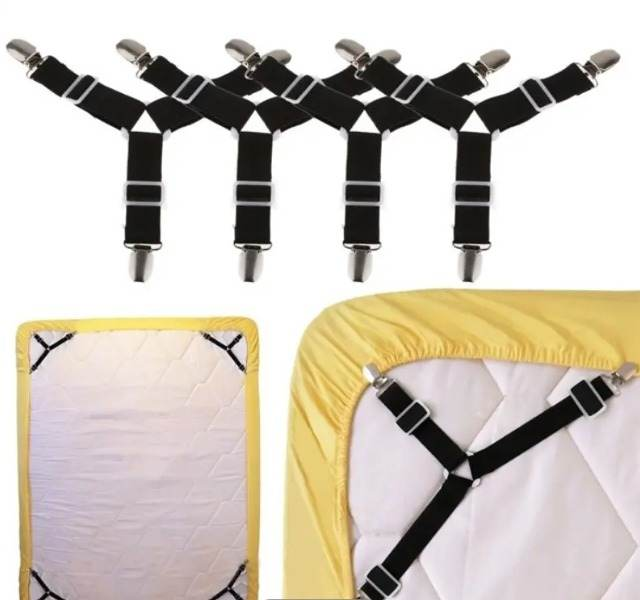 4pk Bed Sheet Corner Straps