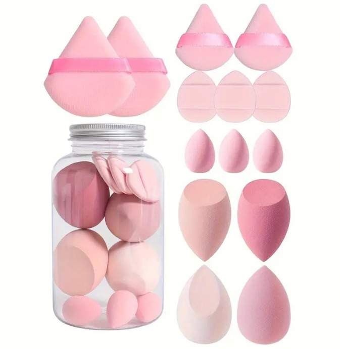 14pc Set Makeup Sponge with Storage Container