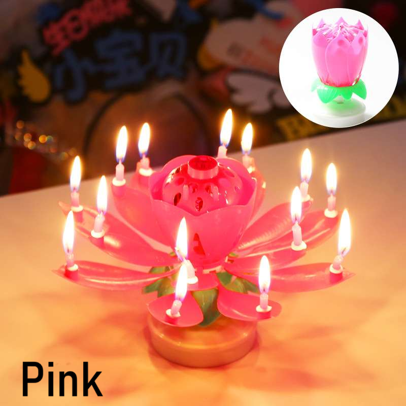 Rotating Birthday Lotus Lantern