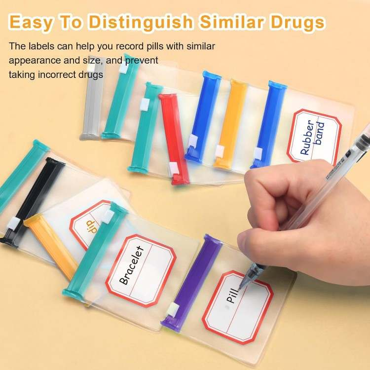 7pc Reusable Pill Pouch Bags