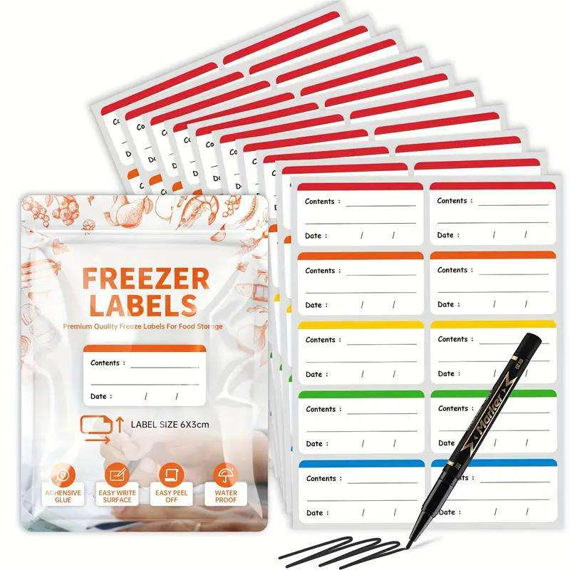 100 Easy Peel Off Freezer Labels