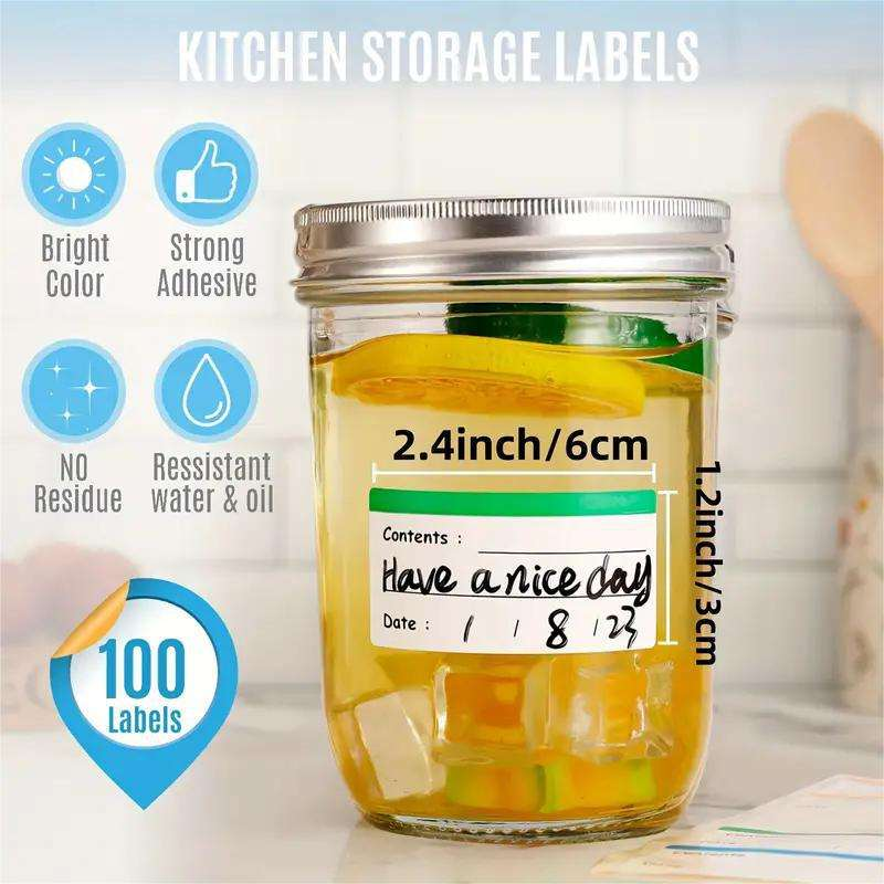 100 Easy Peel Off Freezer Labels