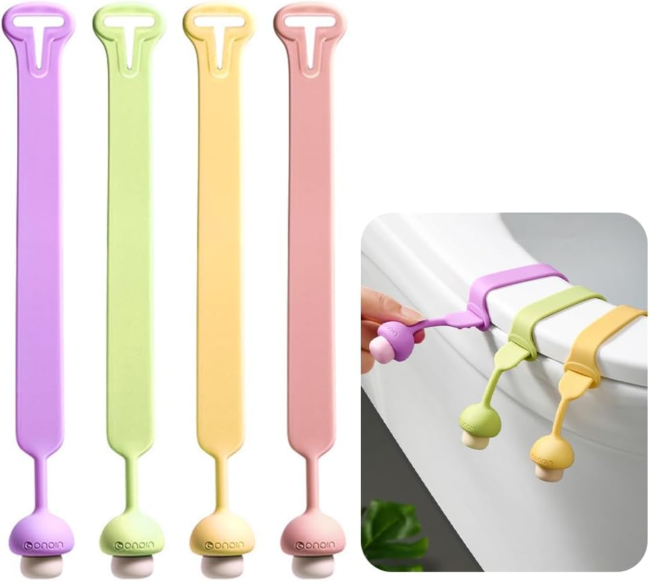 4pcs Silicone Toilet Seat Lifter