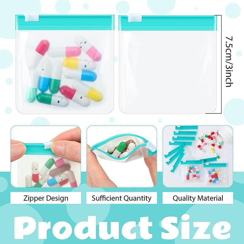 7pc Reusable Pill Pouch Bags