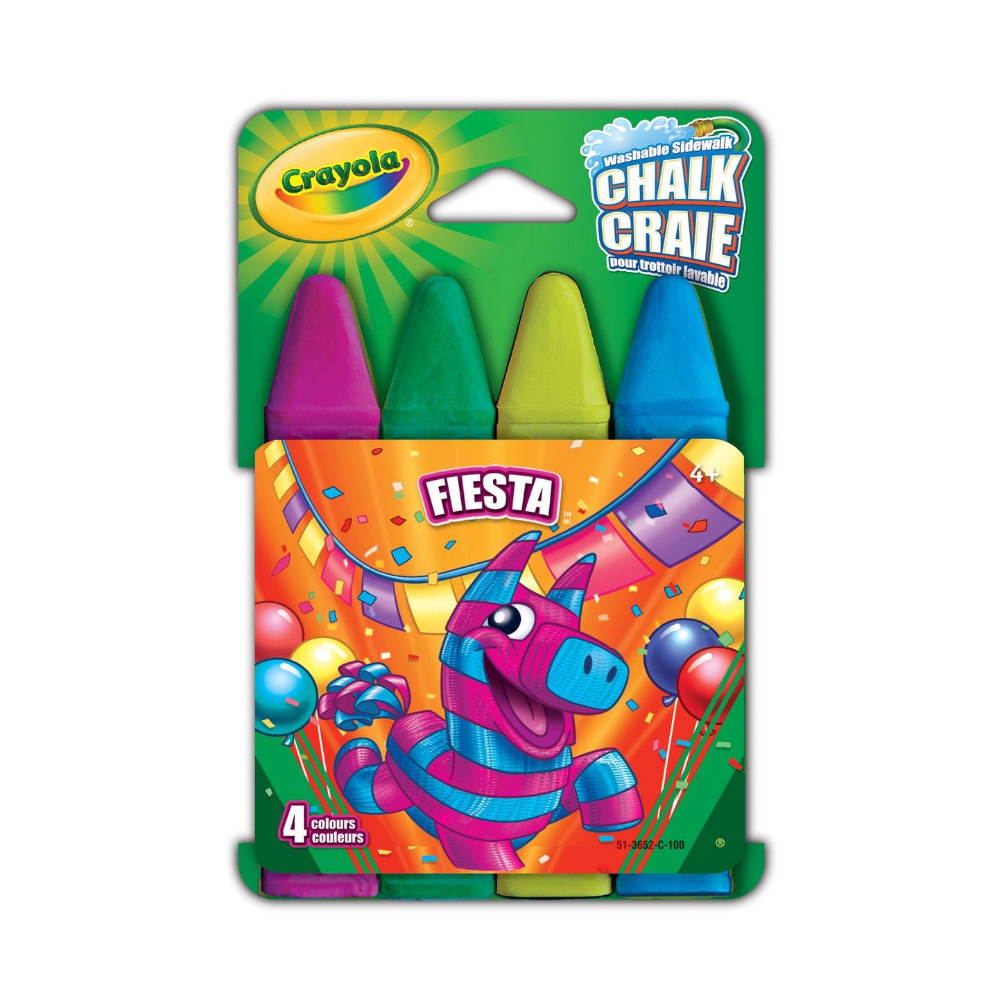 Crayola Washable Sidewalk Chalk - 4 Pack