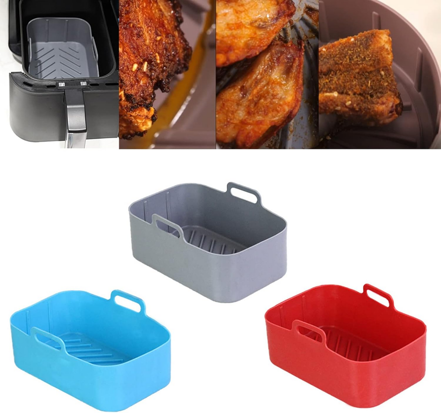 Silicone Air Fryer Liners (Rectangular)