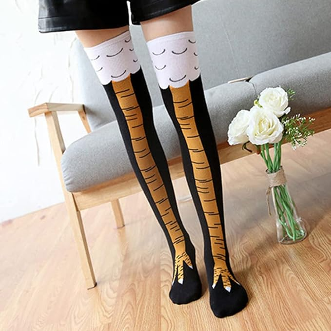 Cartoon Chicken Legs Socks