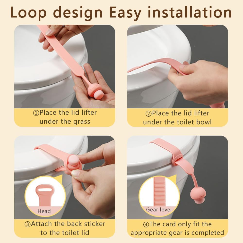 4pcs Silicone Toilet Seat Lifter