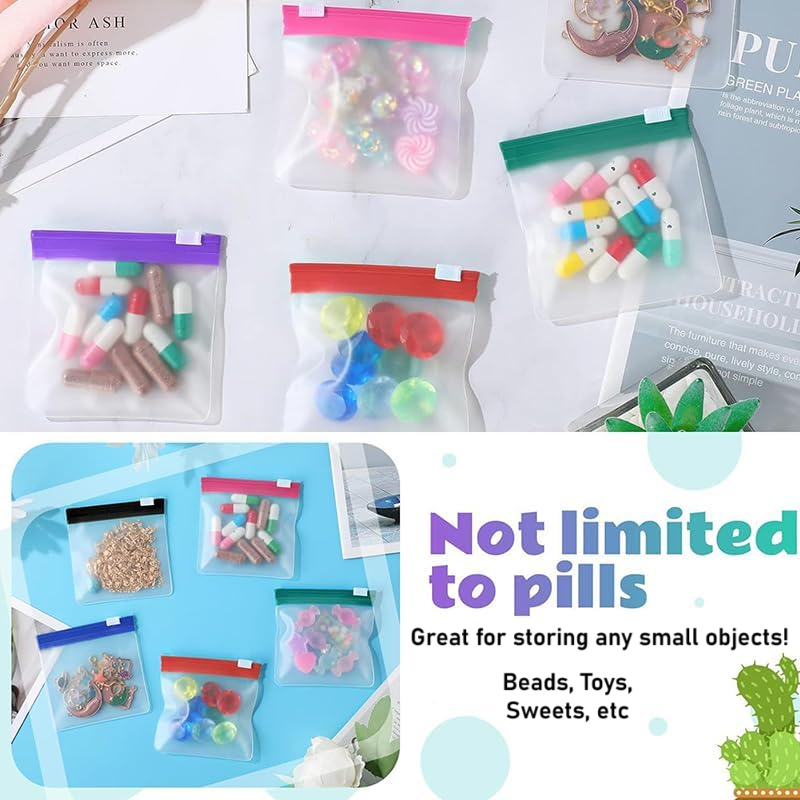 7pc Reusable Pill Pouch Bags