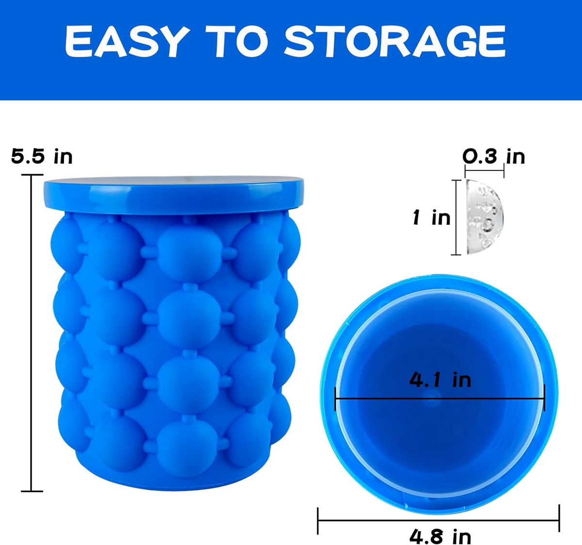 Silicone Ice Bucket & Ice Mold