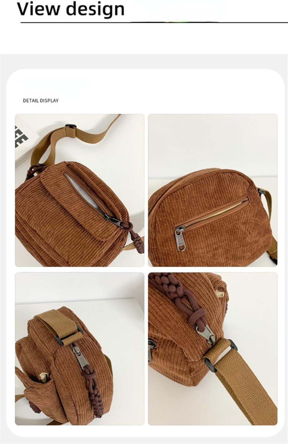 Corduroy Crossbody Bag