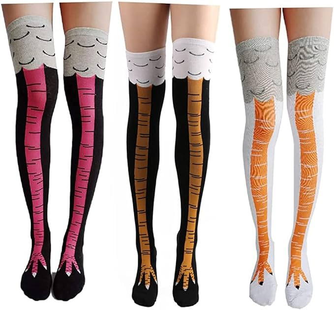 Cartoon Chicken Legs Socks