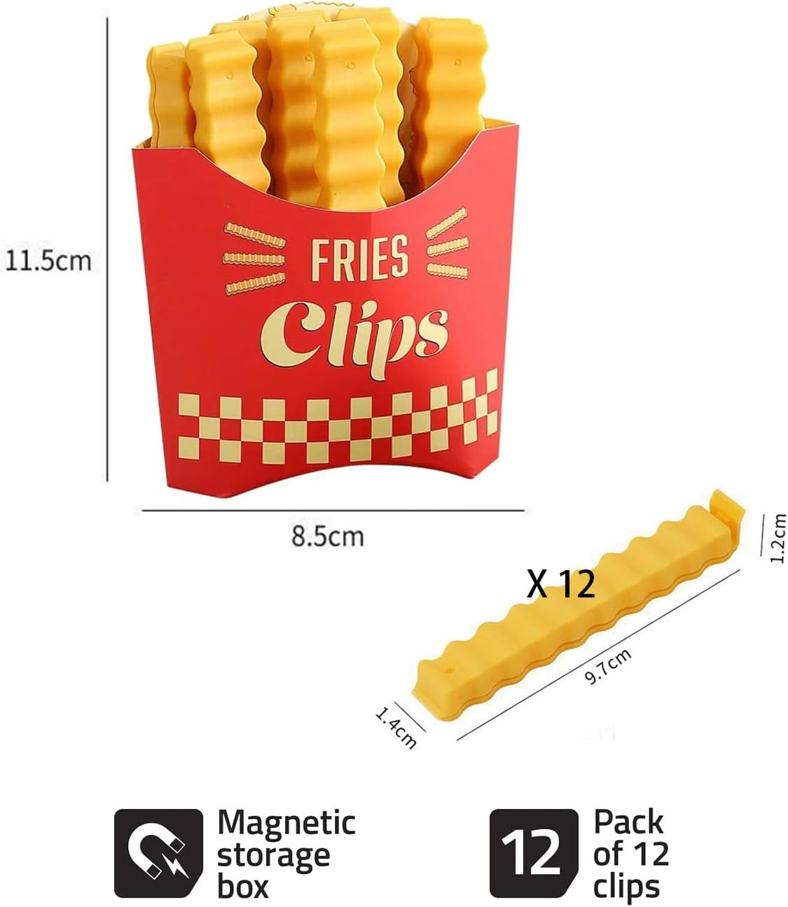 Fries Chip Clips - 12pk