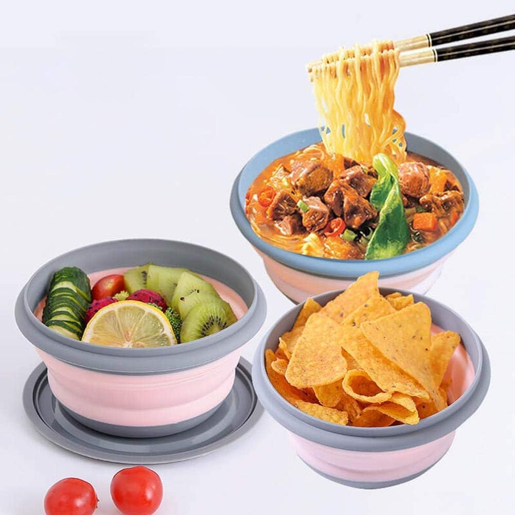 3pc Food Grade Silicone Collapsible Bowls