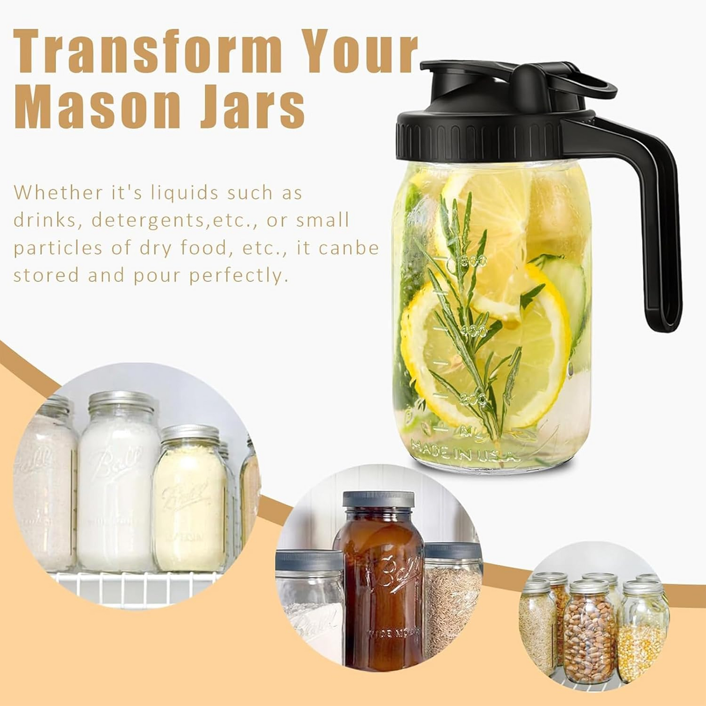 Mason Jar Spout Lid