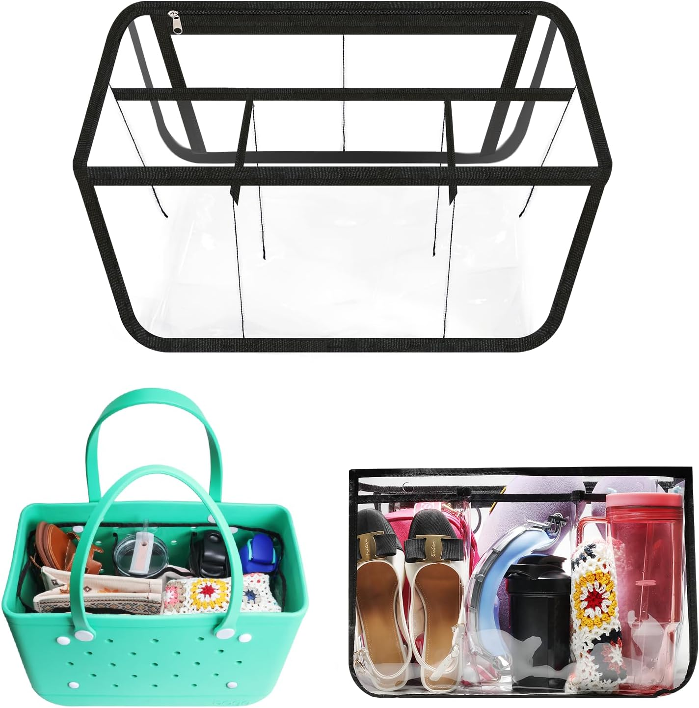 Clear Beach Bag Organizer