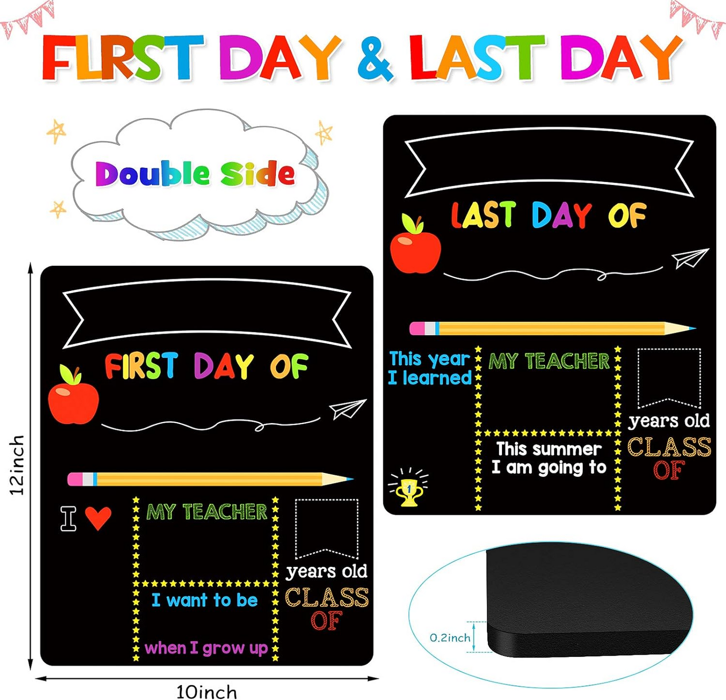 First/Last Day Of School Chalk Board