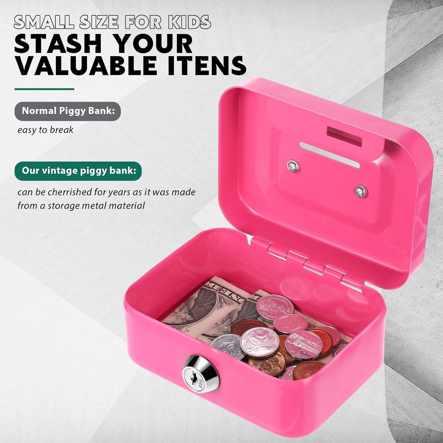 Mini Cash Box with Lock