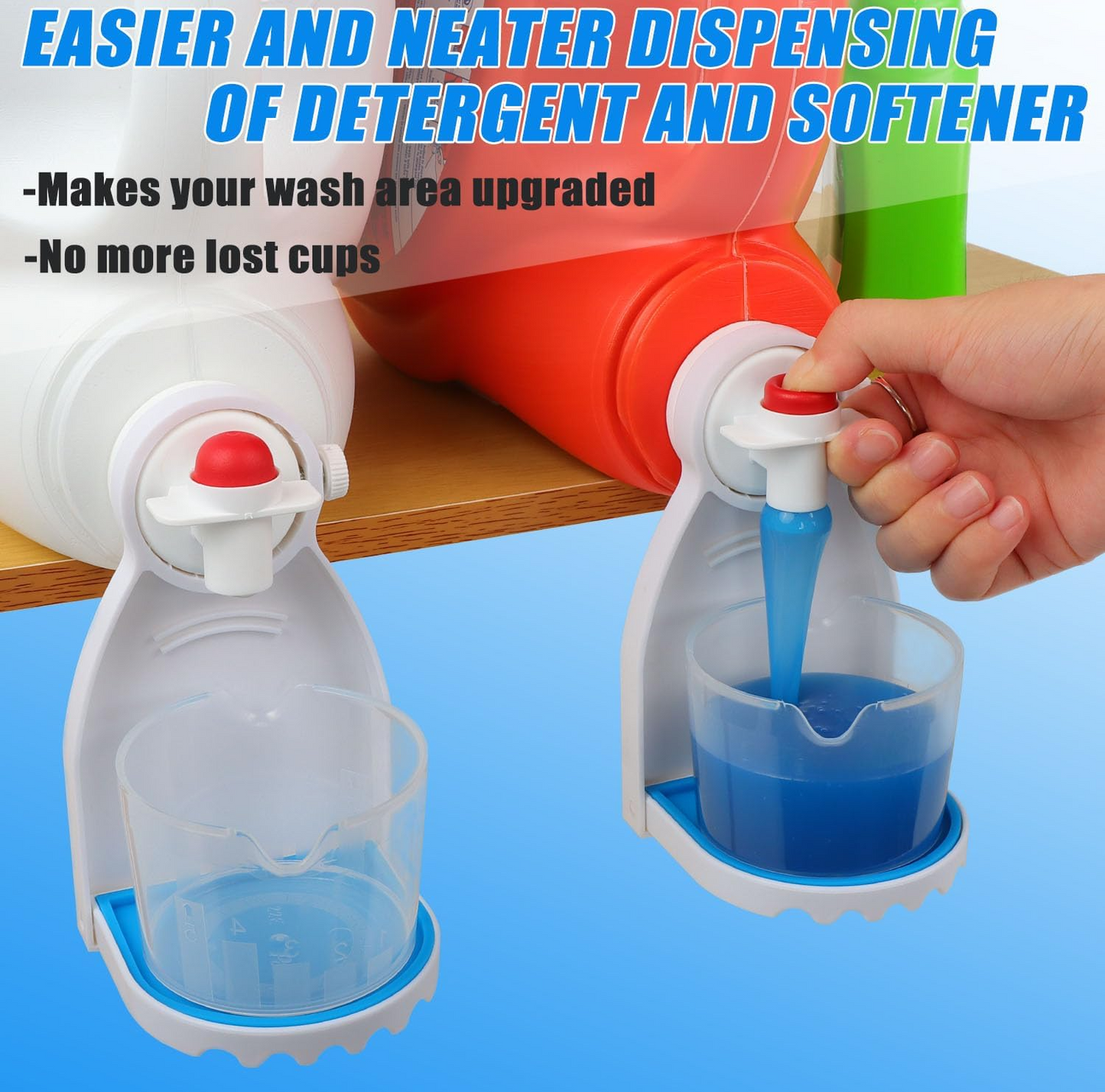 Laundry Detergent Cup Holder & Drip Tray - 2 pack