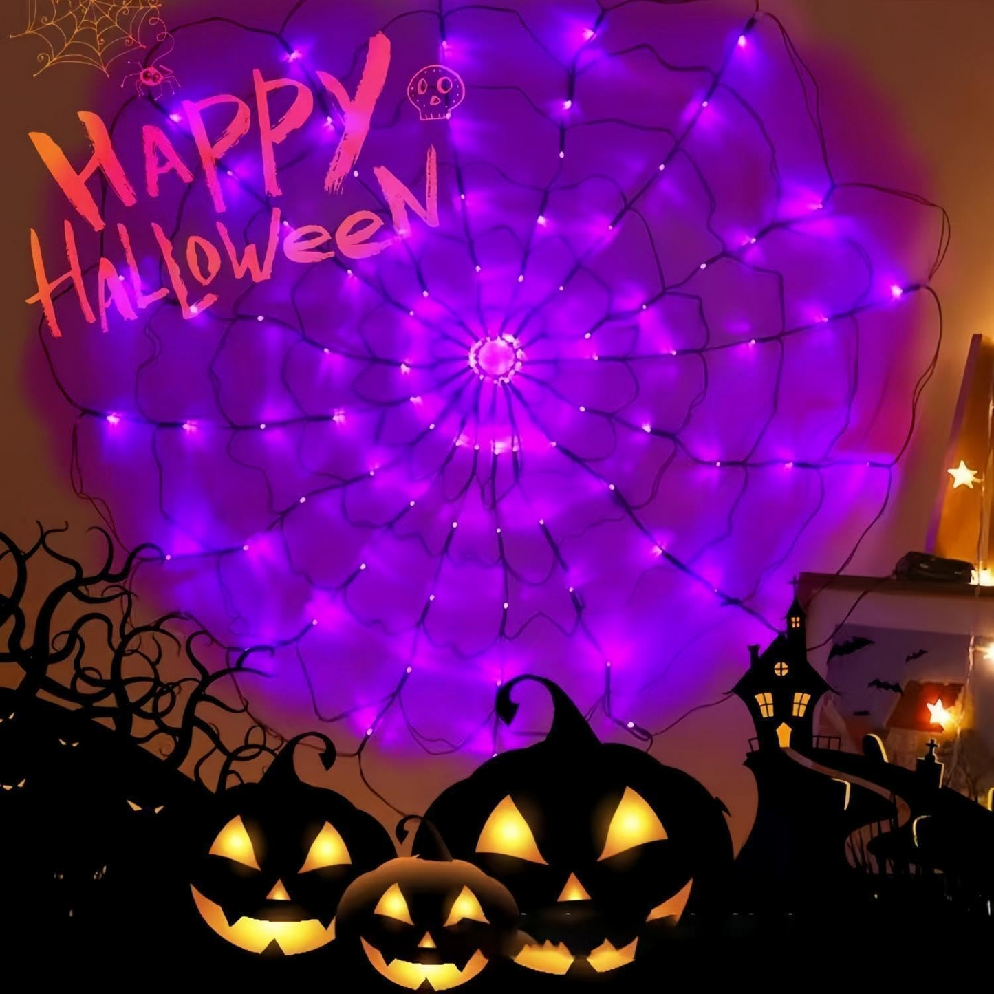 Halloween Spiderweb Lights