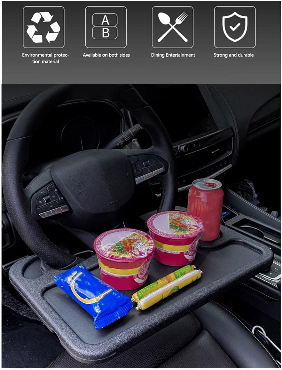 Steering Wheel Mounted Tray