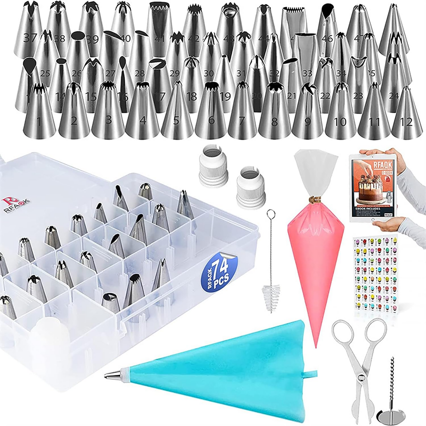 74pc Cake Decorating Tool Set