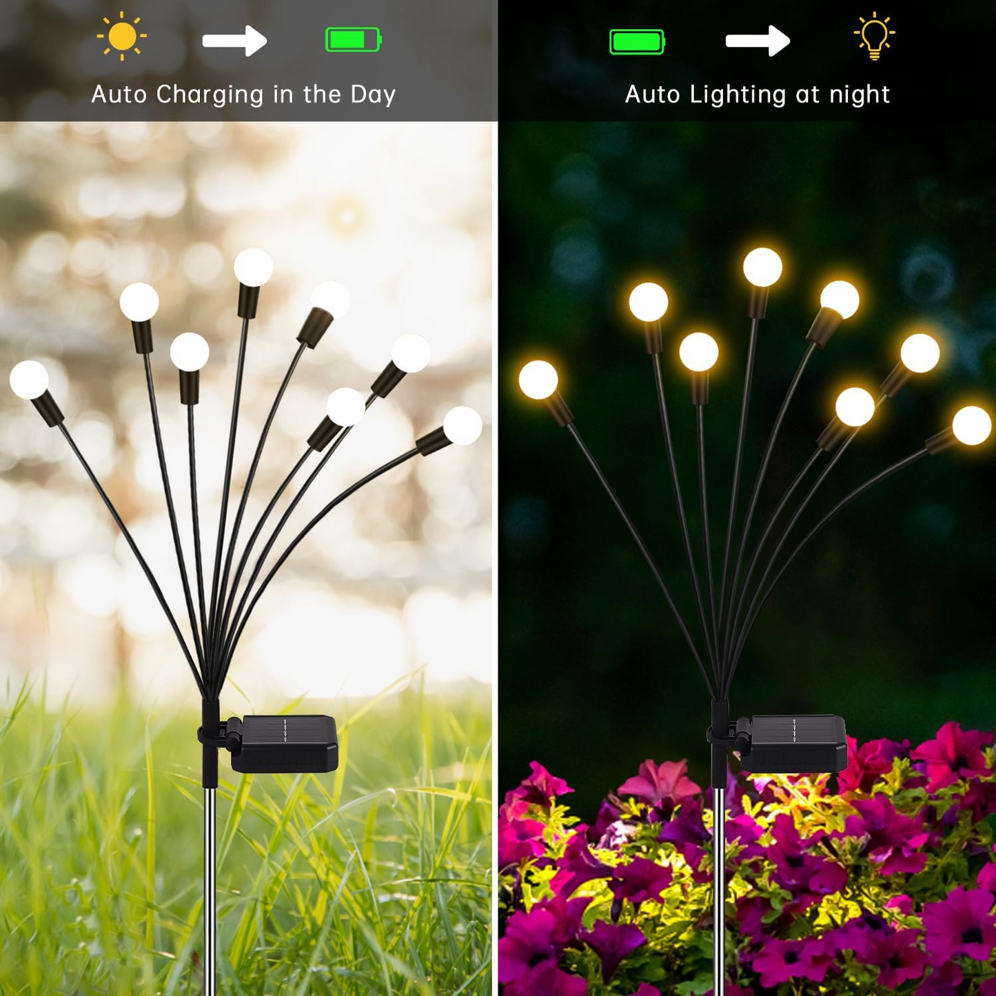 2pk Firefly Garden Lights