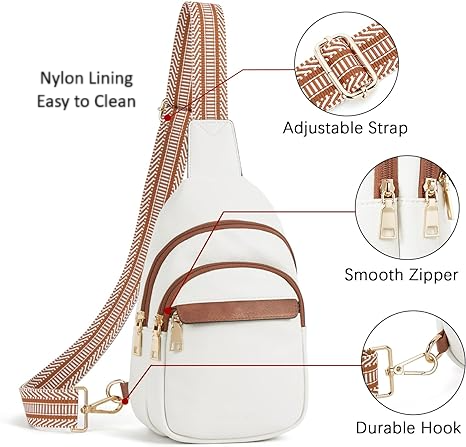 Vegan Leather Crossbody Sling Bag