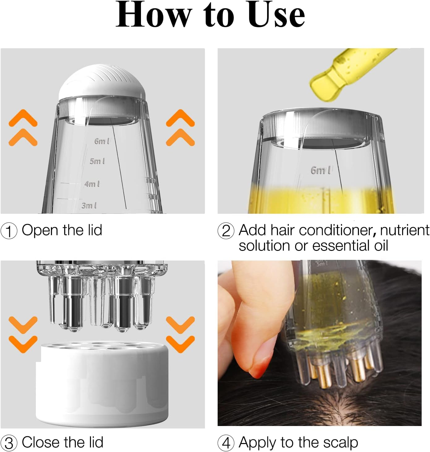 Hair Oil Applicator Bottle