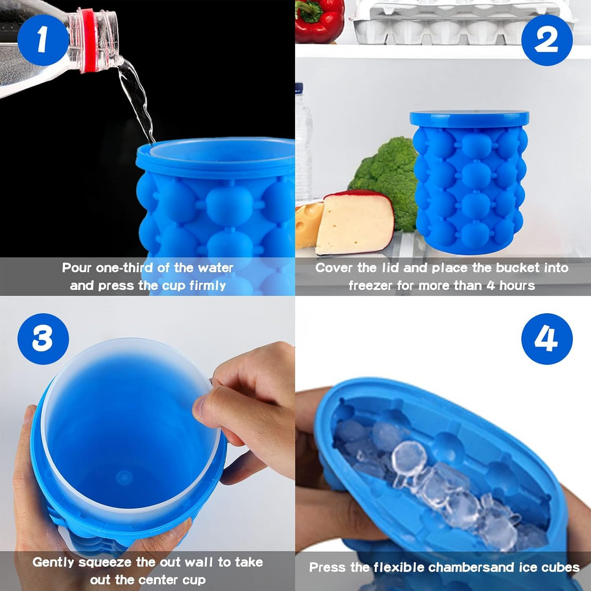 Silicone Ice Bucket & Ice Mold