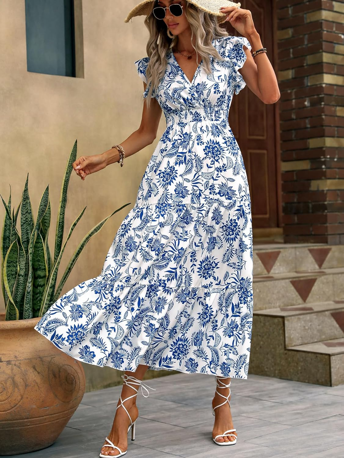 Summer Floral Print Maxi Dress