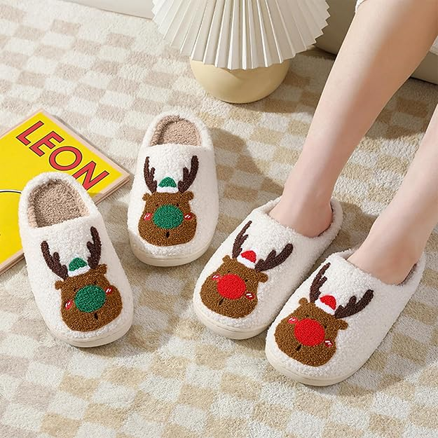 Holiday Fluffy Slippers