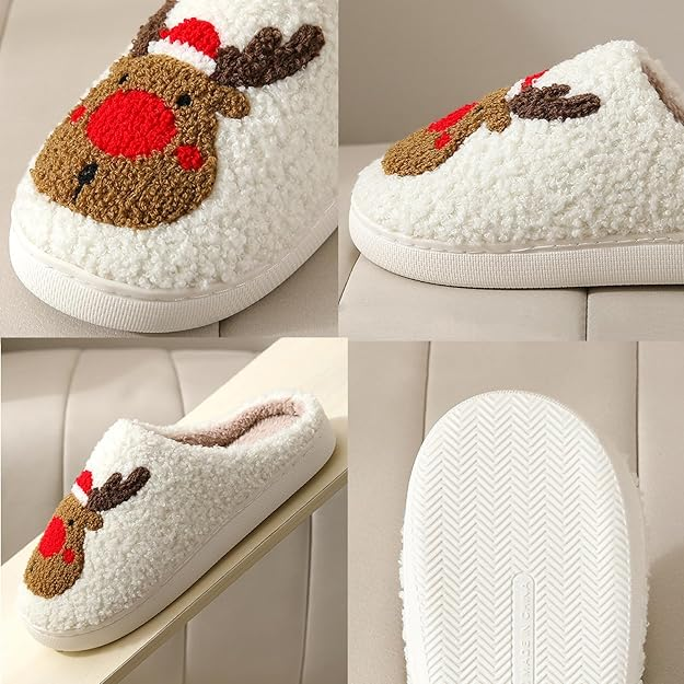 Holiday Fluffy Slippers