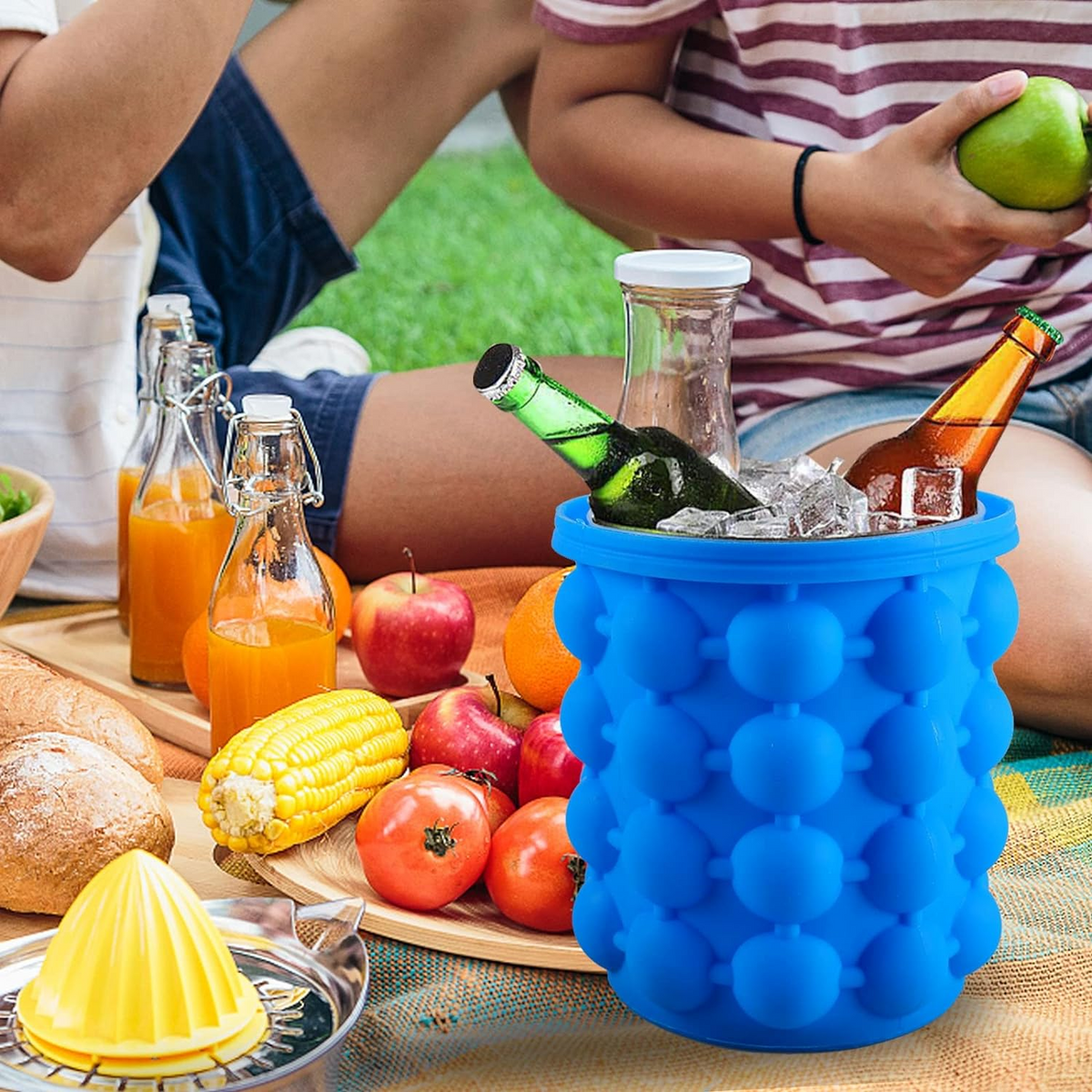 Silicone Ice Bucket & Ice Mold